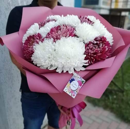 Букет хризантем  «Романс»  