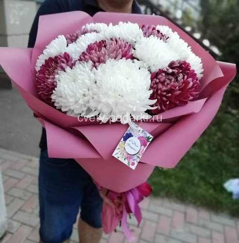 Букет хризантем  «Романс»  